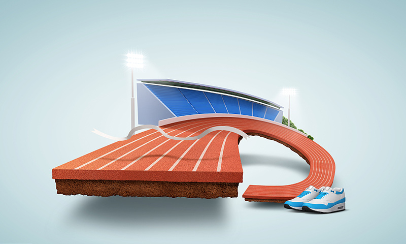 無縫半預制GSPU自結紋塑膠跑道